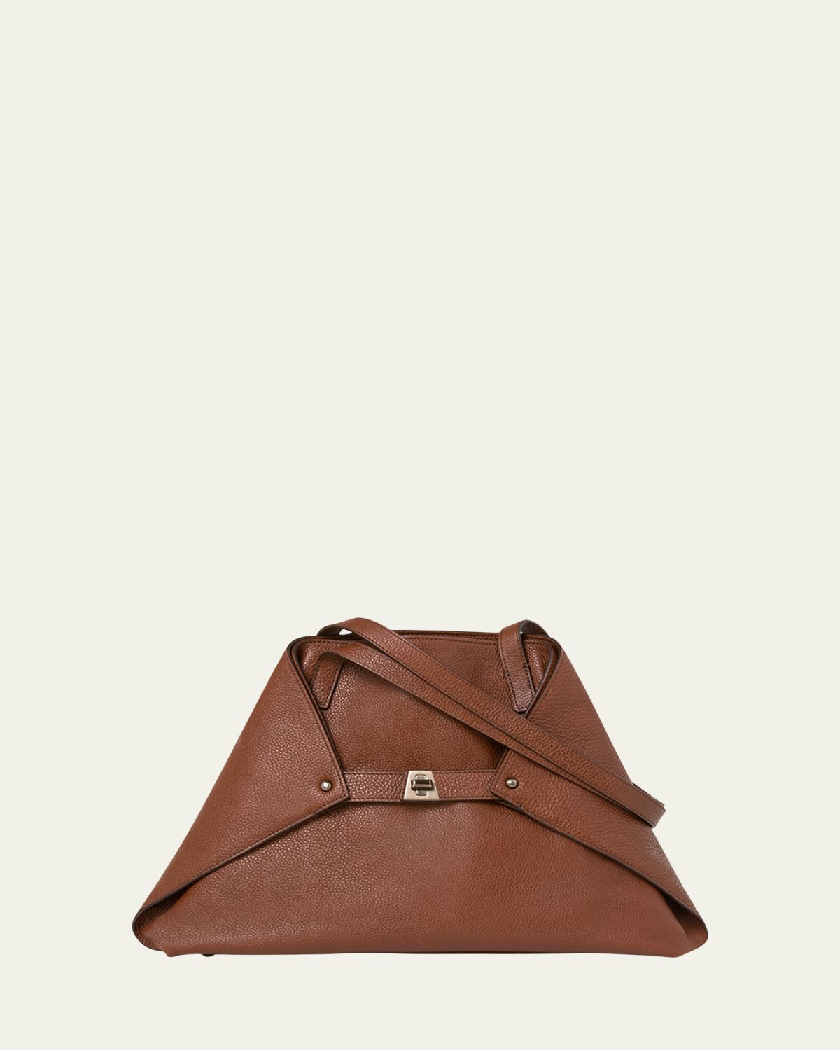 Akris Ai Small Leather Shoulder Tote Bag