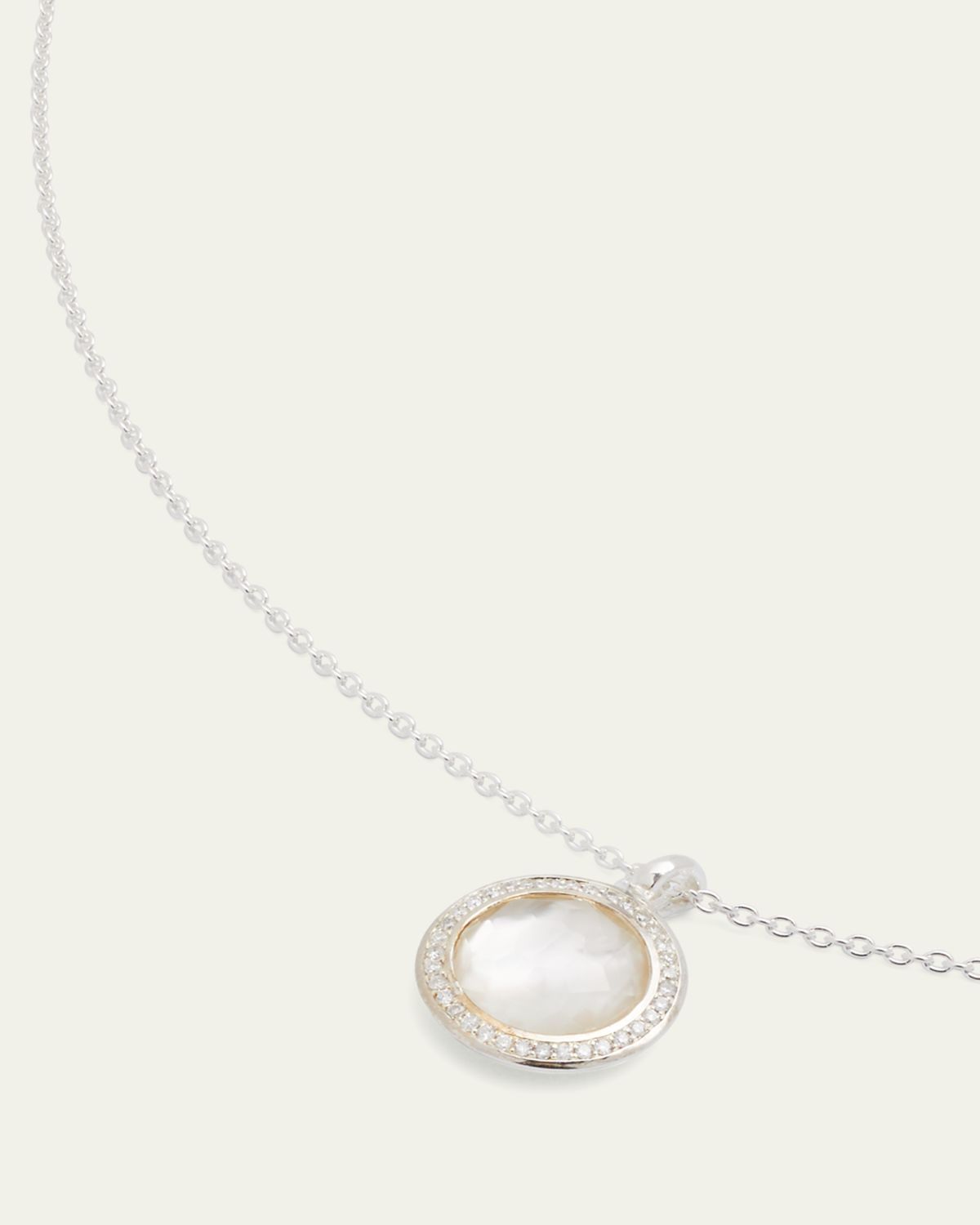 Ippolita Mini Pendant Necklace in Sterling Silver with Diamonds | Thumbnail 3 Ippolita Mini Pendant Necklace in Sterling Silver with Diamonds | Thumbnail 3