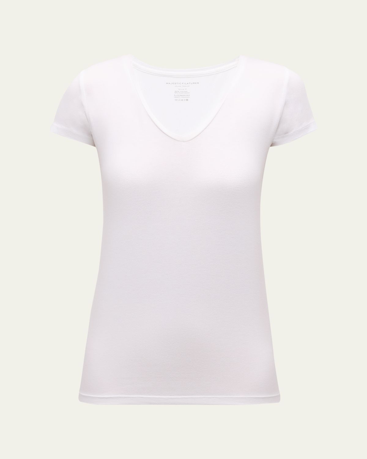 Majestic Filatures Soft Touch Short-Sleeve V-Neck Tee