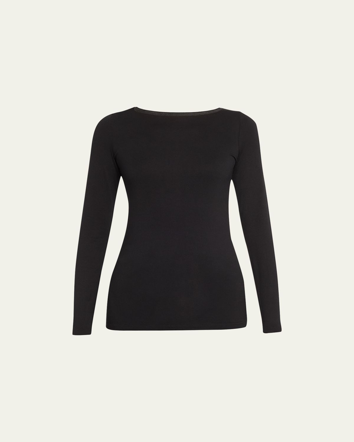 Majestic Filatures Soft Touch Marrow-Edge Long-Sleeve Top