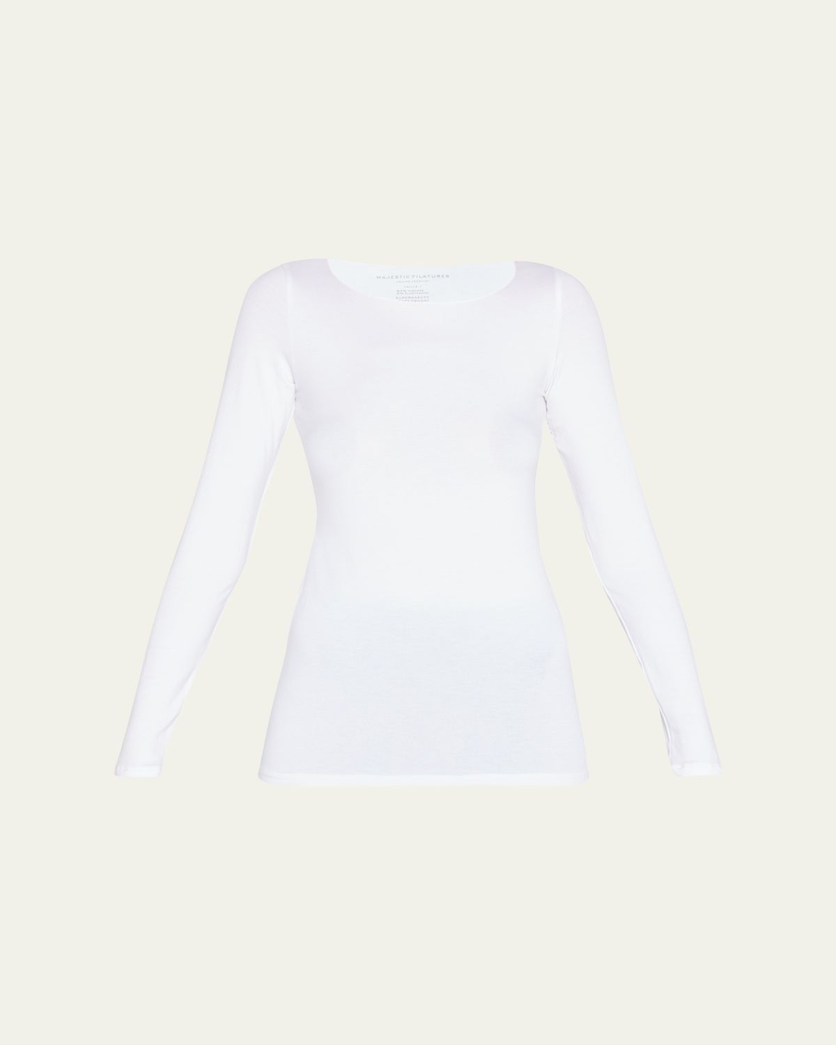 Majestic Filatures Soft Touch Marrow-Edge Long-Sleeve Top