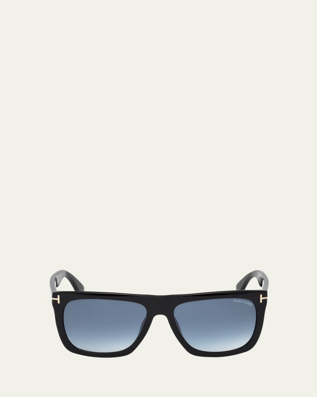 TOM FORD Morgan Thick Square Acetate Sunglasses, Black/Blue | Thumbnail 4