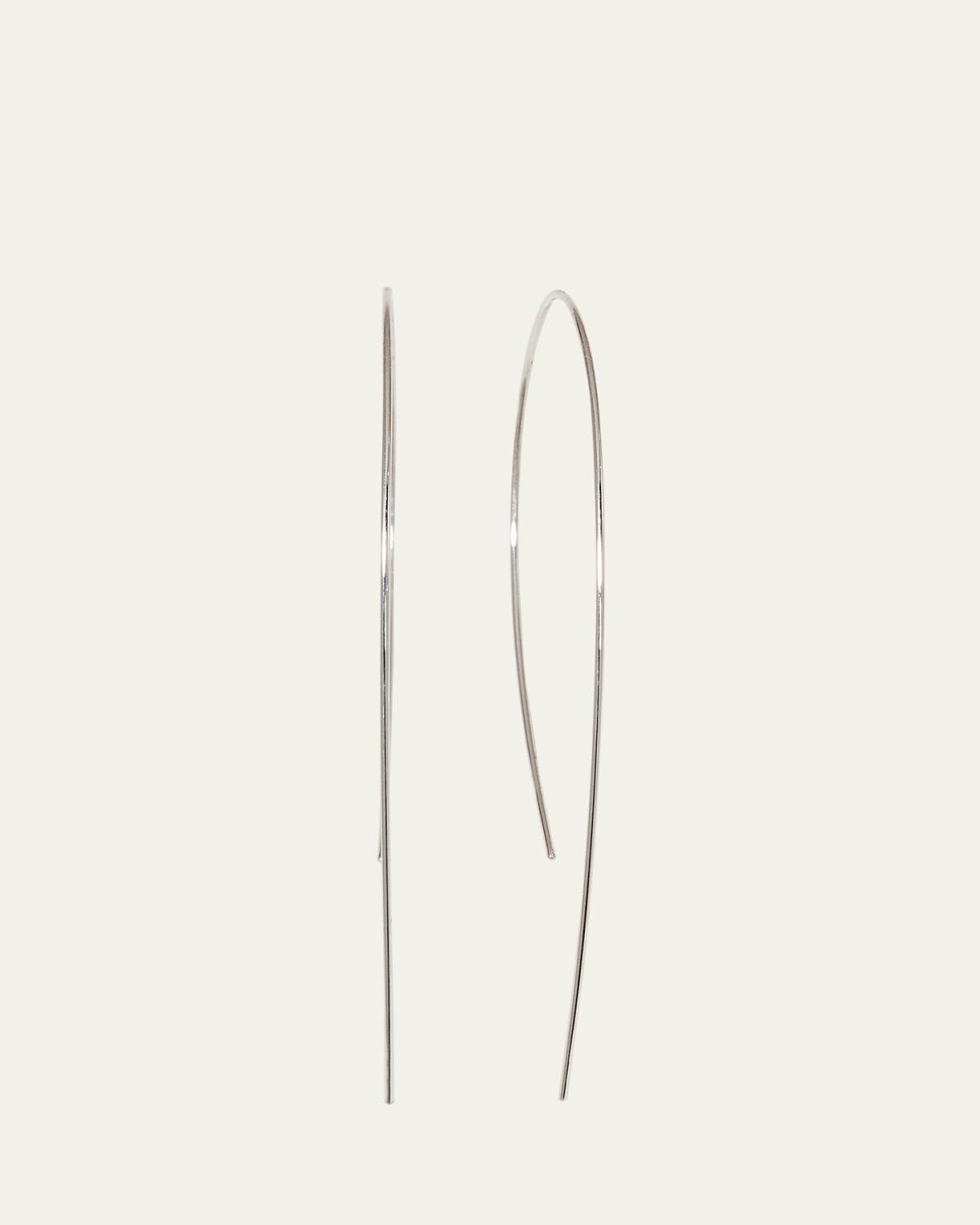 Lana 14K White Gold Hooked On Hoop Earrings