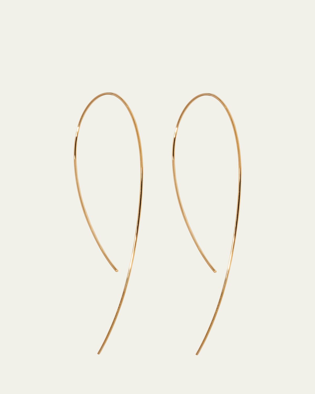 Lana 14K White Gold Hooked On Hoop Earrings | Thumbnail 5 Lana 14K White Gold Hooked On Hoop Earrings | Thumbnail 5