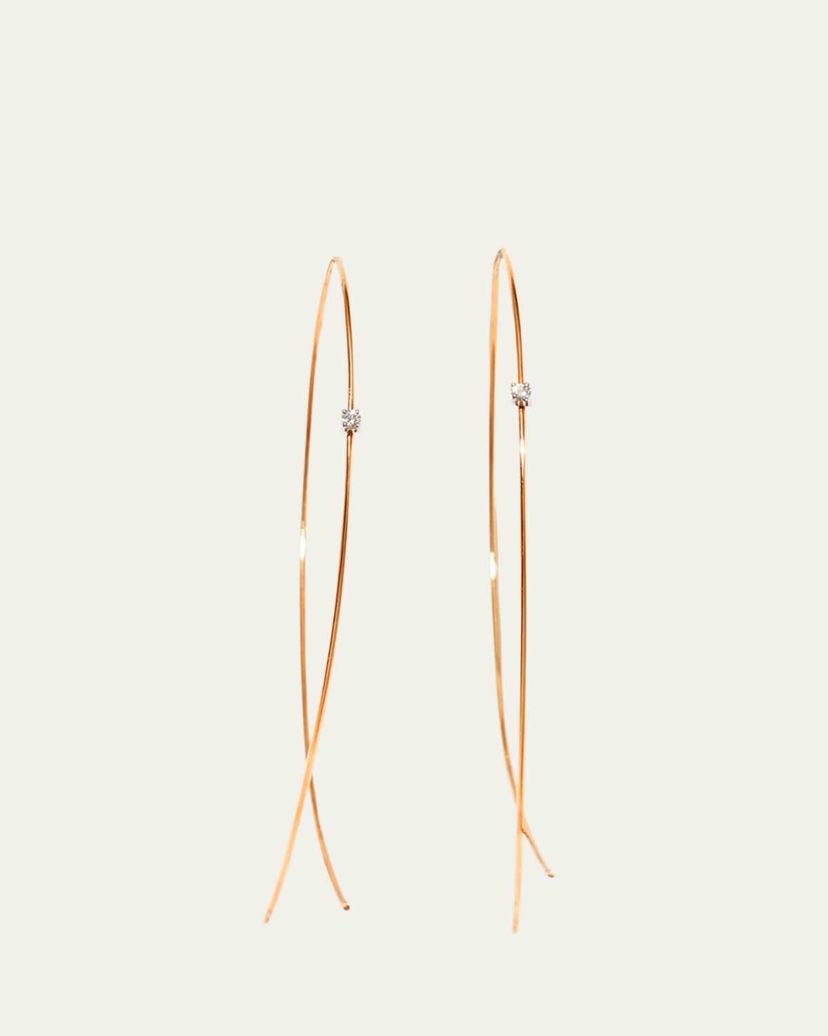 Lana 14K Gold Large Upside Down Hoops with Diamonds | Thumbnail 5 Lana 14K Gold Large Upside Down Hoops with Diamonds | Thumbnail 5