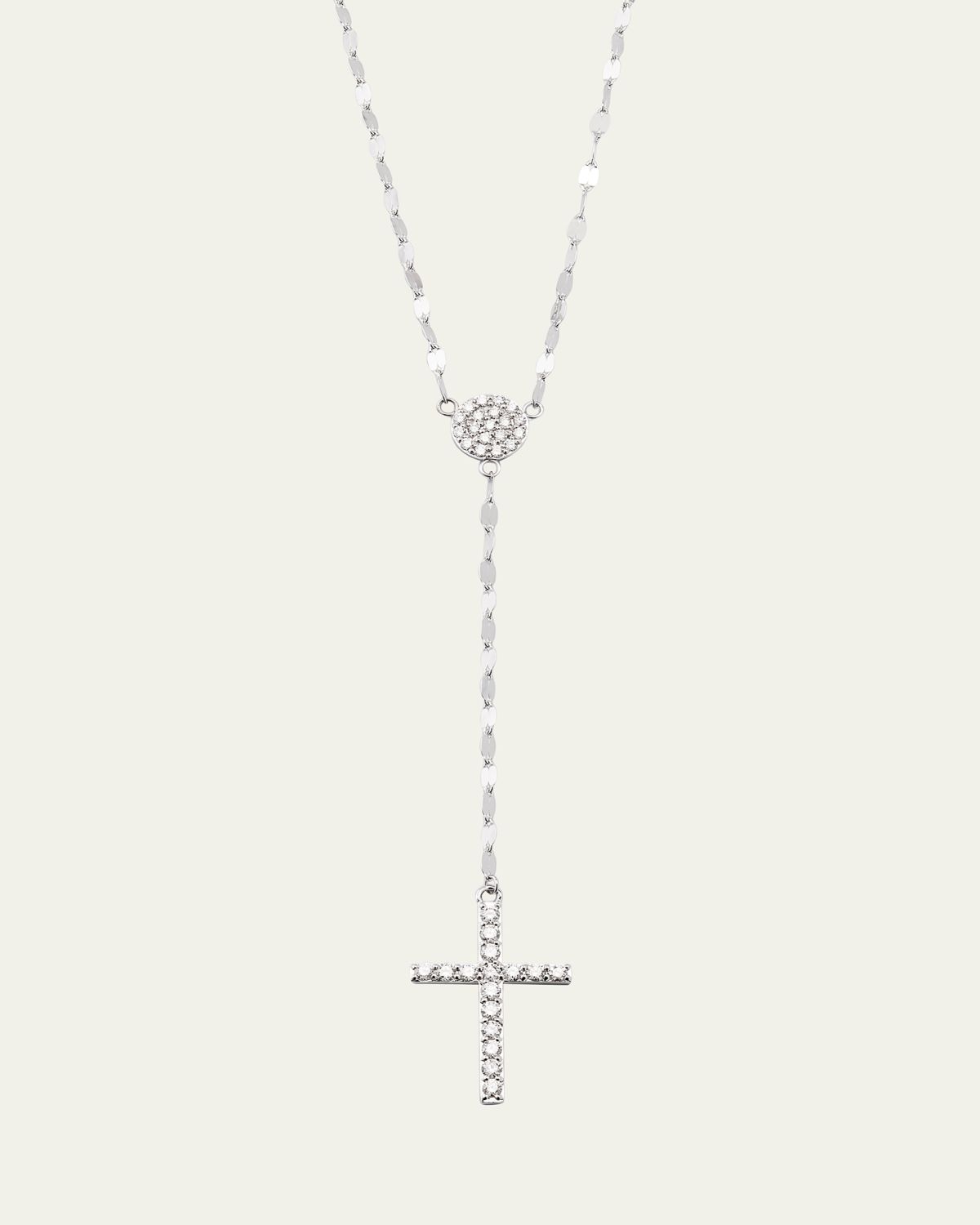 Lana 14K Gold Femme Fatale Crossary Necklace with Diamonds