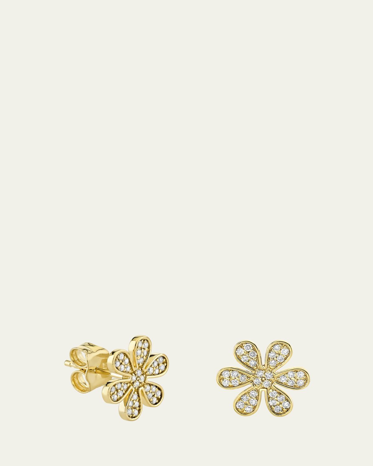 Sydney Evan 14K Gold Daisy Stud Earring with Diamonds | Thumbnail 5