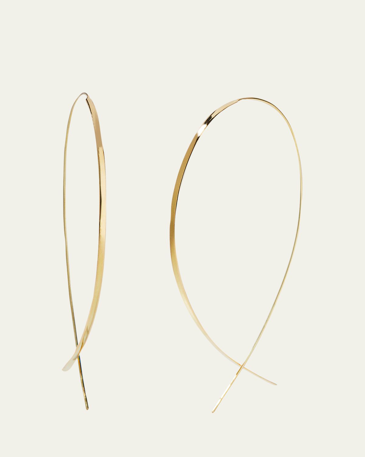 Lana Flat 14K Upside Down Hoop Earrings