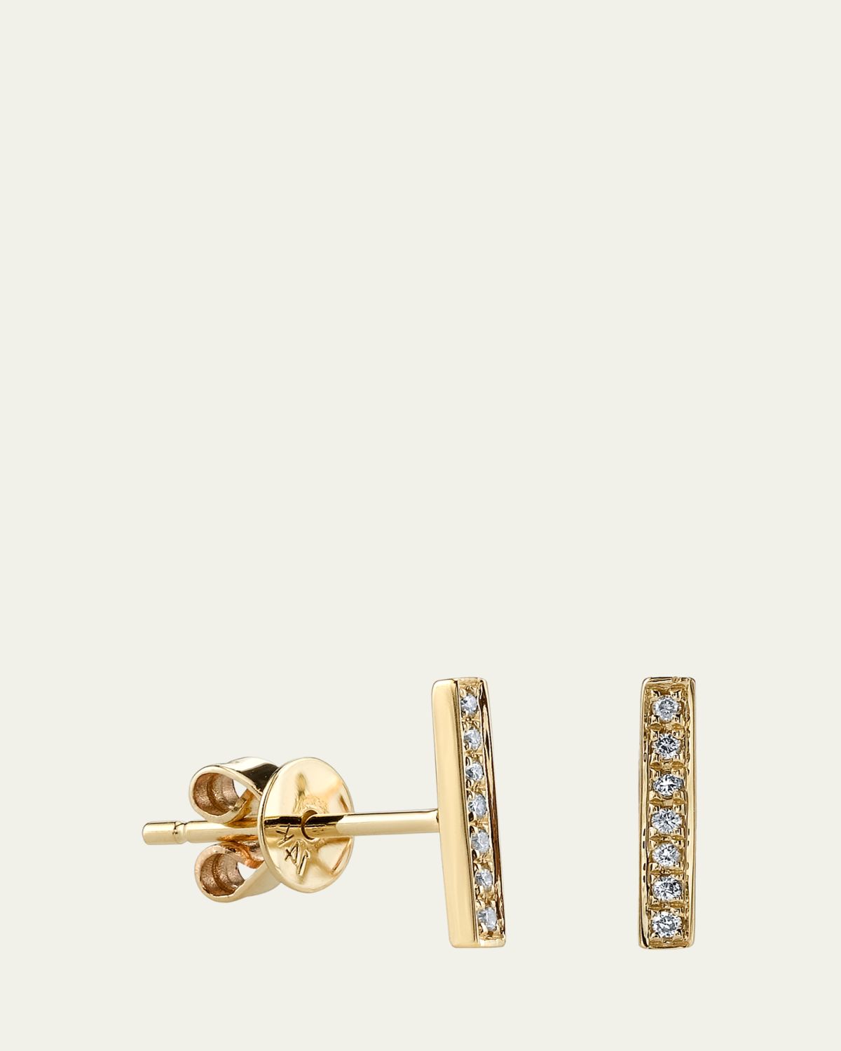 Sydney Evan Small 14k Gold Diamond Bar Single Stud Earring | Thumbnail 5 Sydney Evan Small 14k Gold Diamond Bar Single Stud Earring | Thumbnail 5