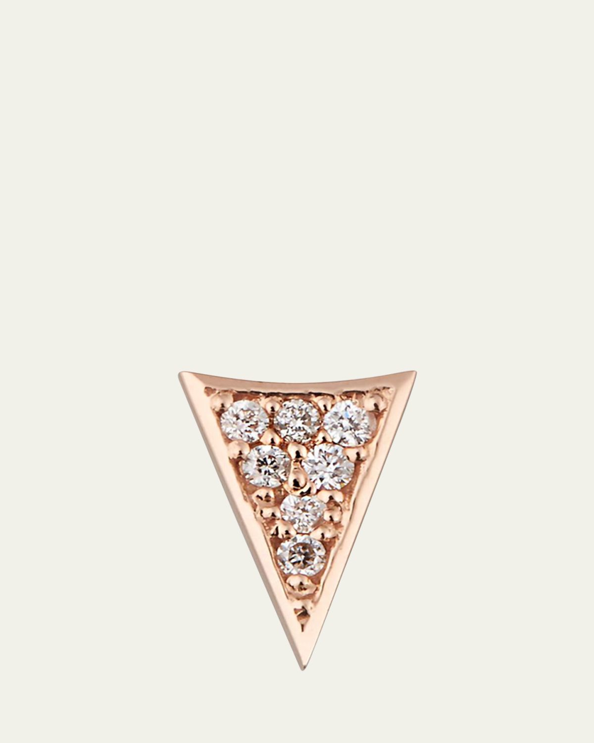 Sydney Evan 14K Gold Triangle Stud Earring with Diamonds