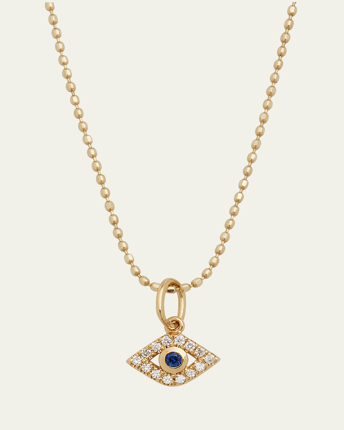 Sydney Evan 14k Gold Tiny Evil Eye Charm Necklace