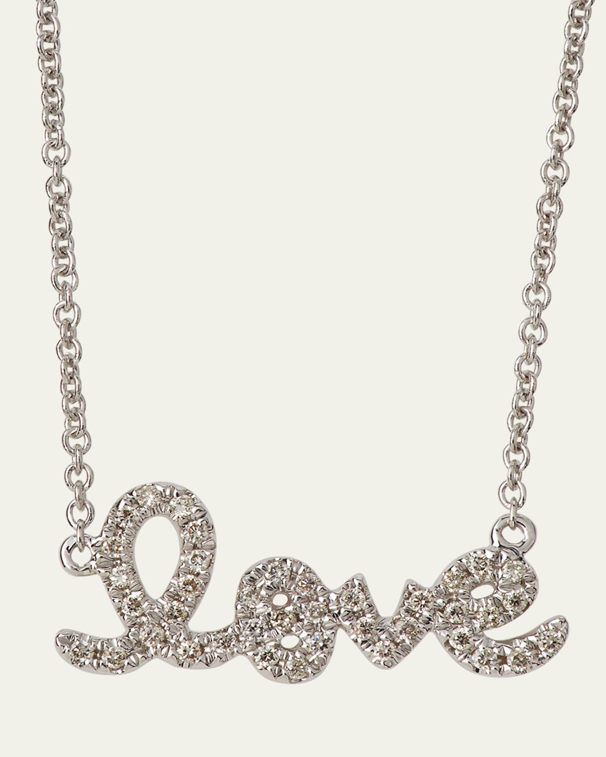 Sydney Evan Gold Diamond Love Necklace, Small | Thumbnail 5 Sydney Evan Gold Diamond Love Necklace, Small | Thumbnail 5