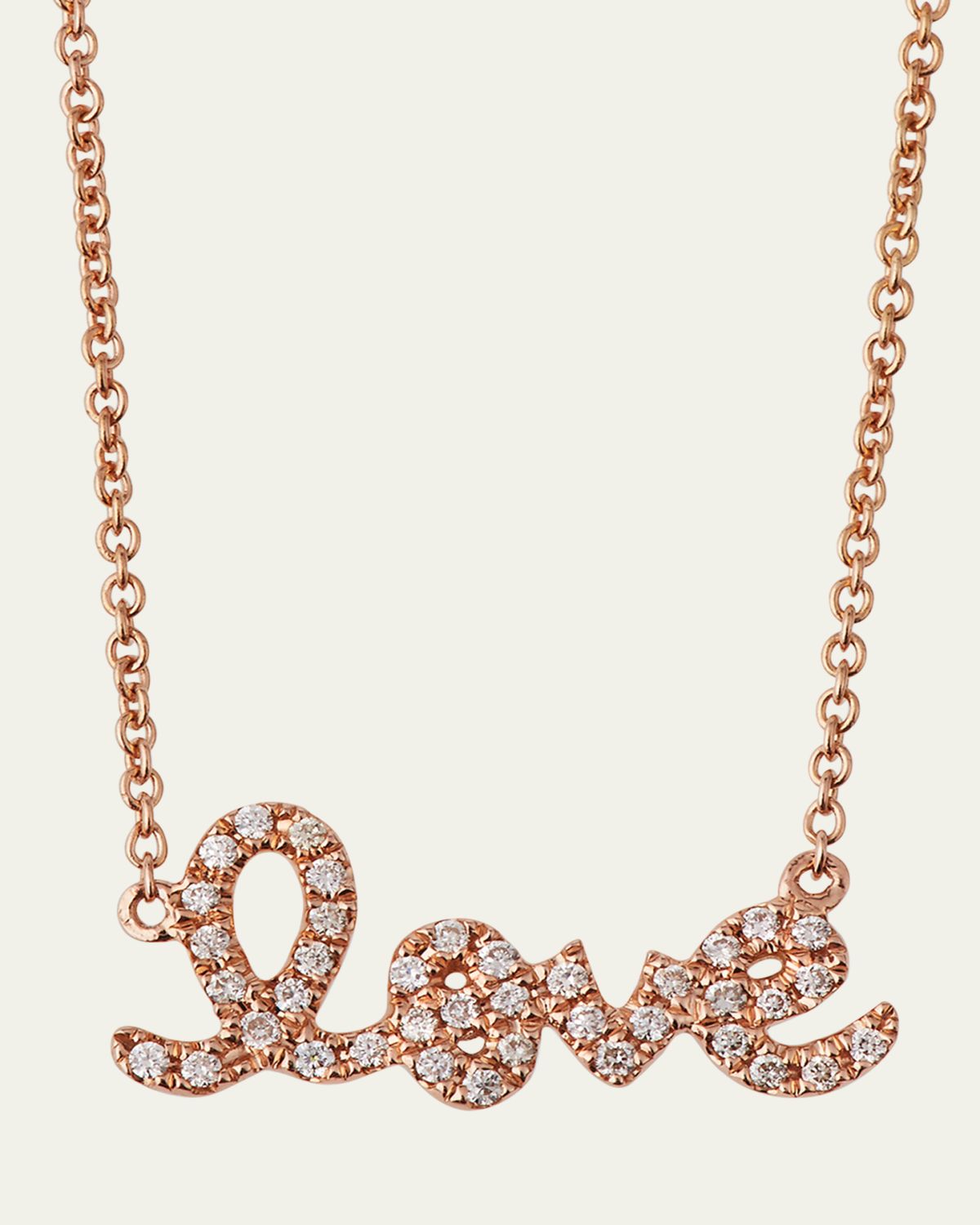 Sydney Evan Gold Diamond Love Necklace, Small