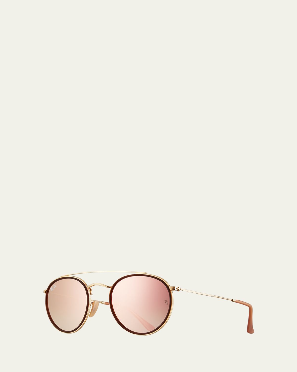 Ray-Ban Round Double-Bridge Flash Sunglasses