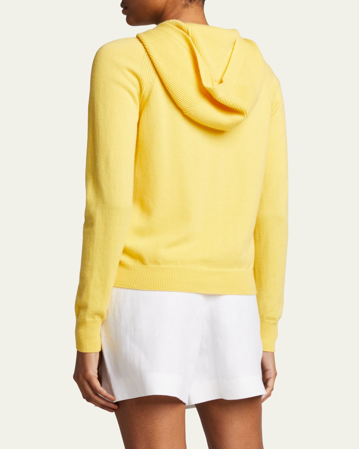 Loro Piana Merano Cashmere Zip-Front Hoodie Sweater | Thumbnail 5
