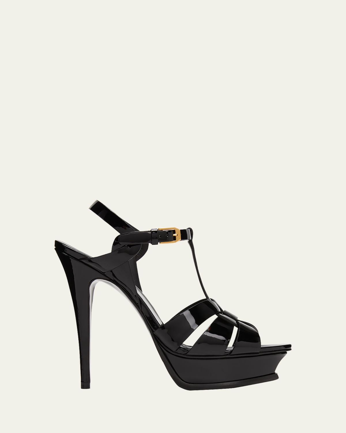 Saint Laurent Tribute Patent Platform Sandals | Thumbnail 6 Saint Laurent Tribute Patent Platform Sandals | Thumbnail 6