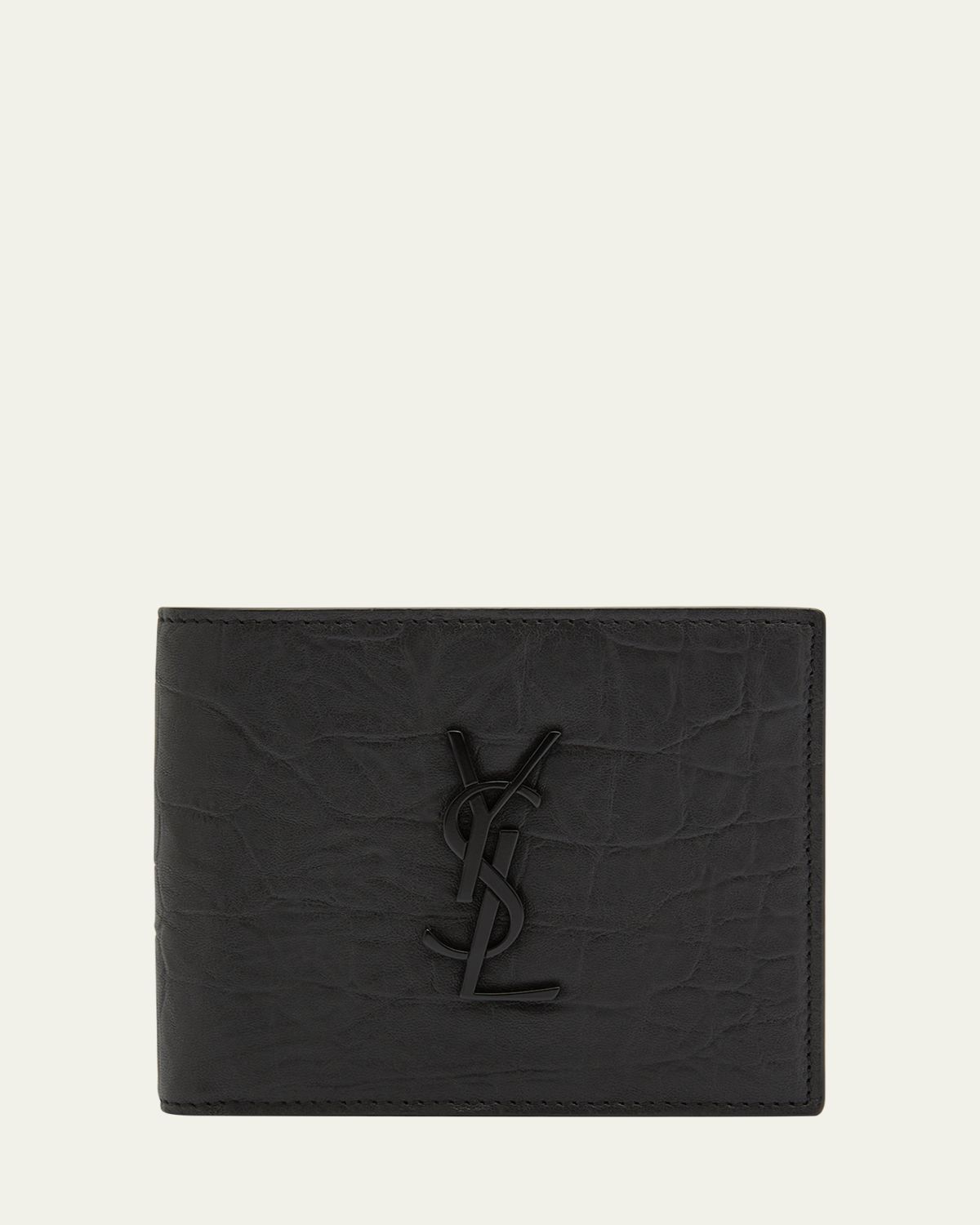 Saint Laurent Men's Tonal Monogram Leather Bifold Wallet | Thumbnail 8 Saint Laurent Men's Tonal Monogram Leather Bifold Wallet | Thumbnail 8