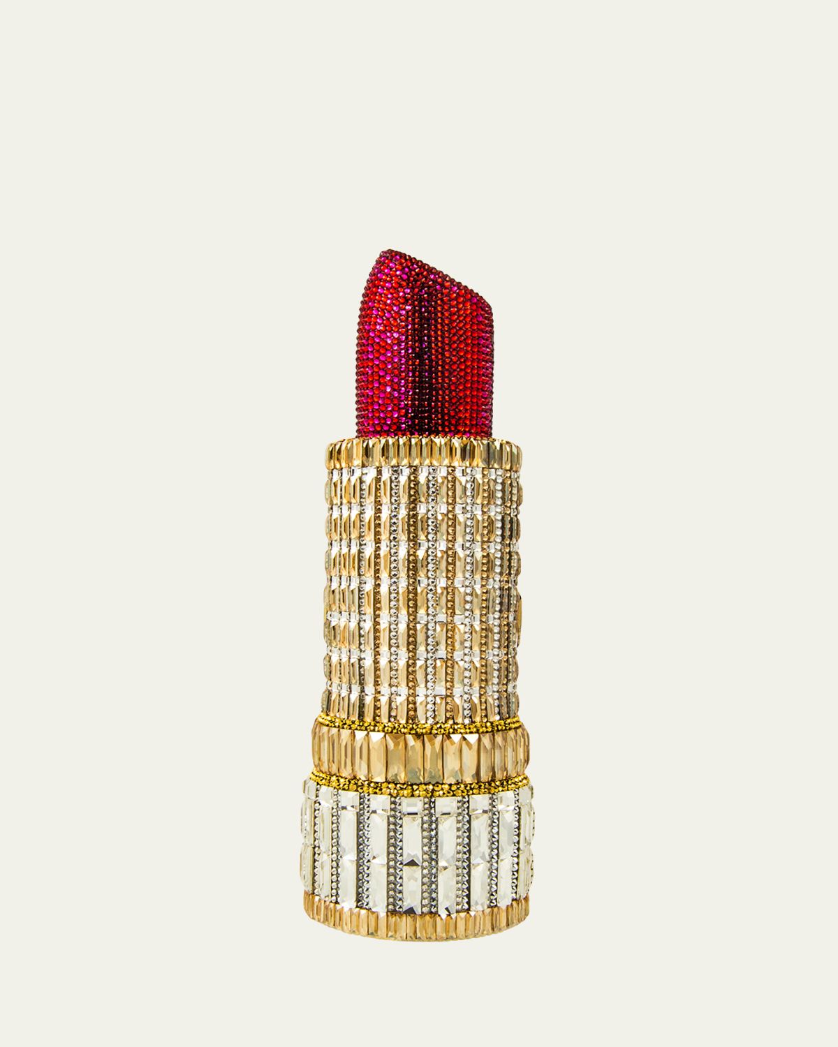 Judith Leiber Couture Seductress Crystal Lipstick Clutch Bag