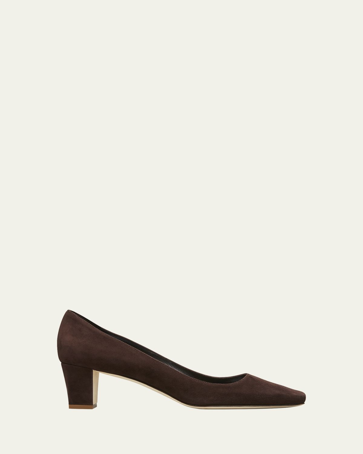 Manolo Blahnik Okkatopla Suede Block-Heel Pump