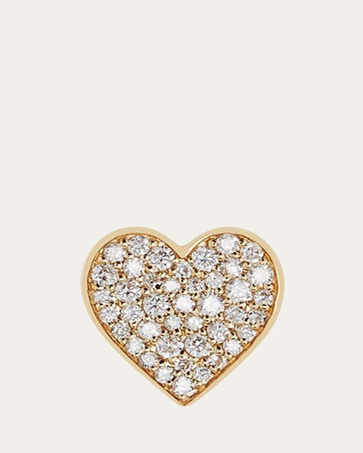 Sydney Evan Anniversary Diamond Single Heart Stud Earring | Thumbnail 3