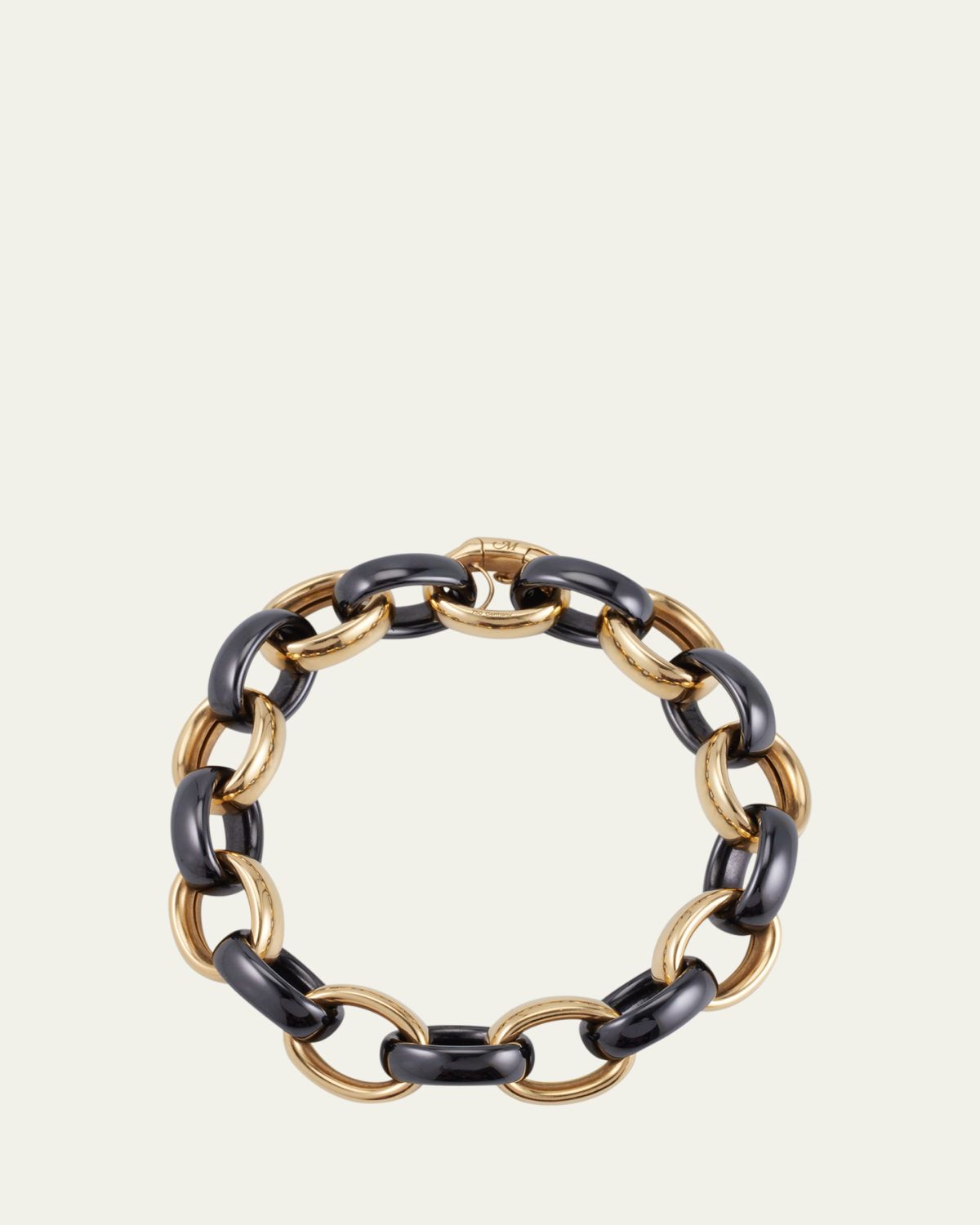 Monica Rich Kosann Marilyn Black Ceramic Link Bracelet