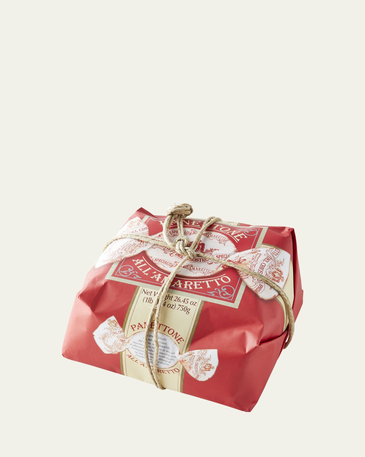 Lazzaroni Hand-Wrapped Amaretto Panettone