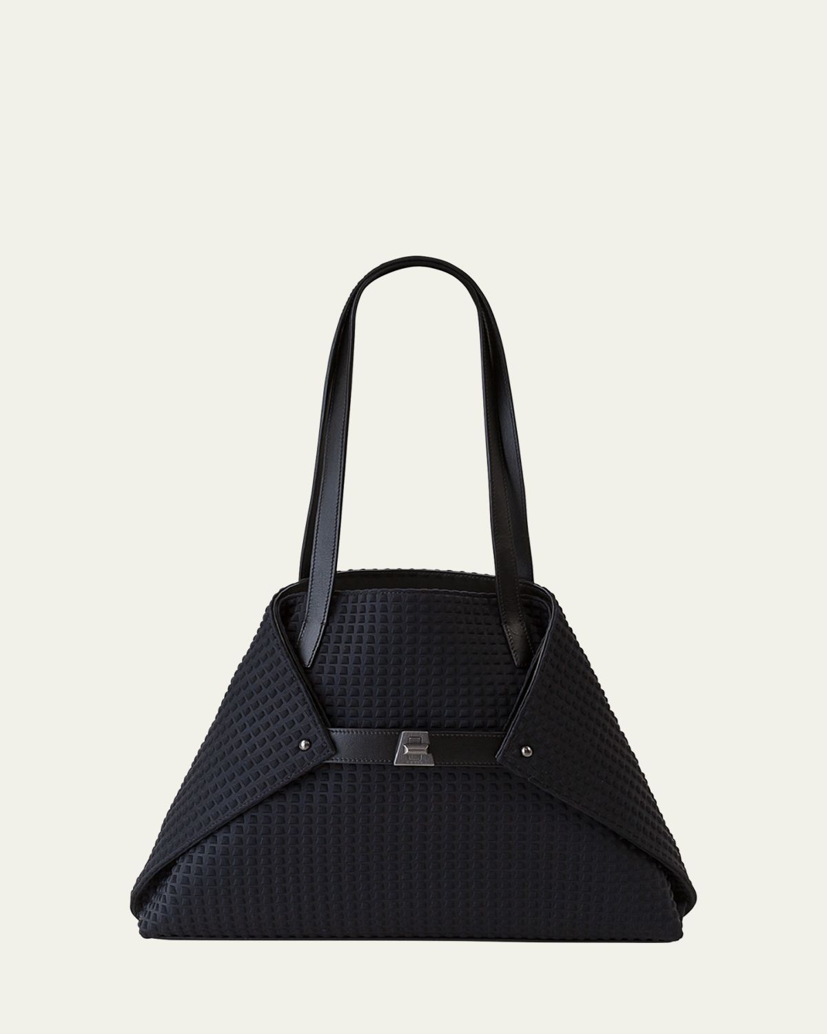 Akris Ai Small Fabric Shoulder Tote Bag