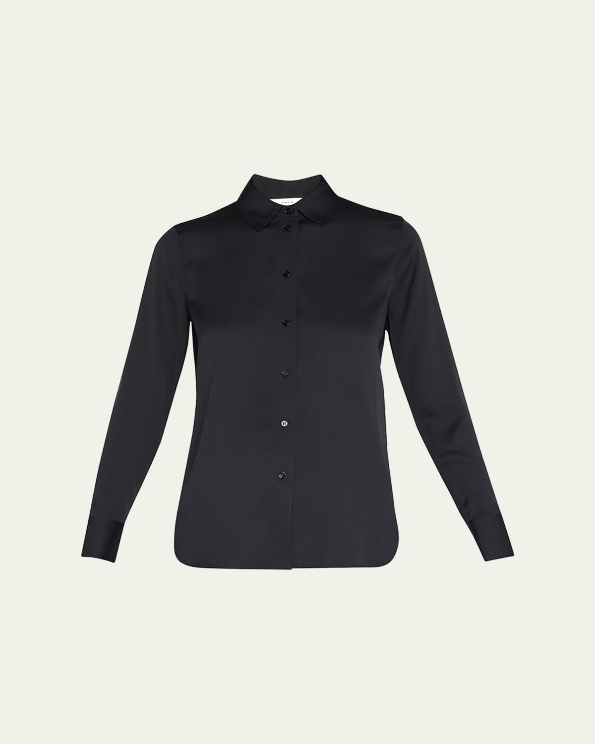 Vince Slim-Fit Long-Sleeve Stretch-Silk Blouse