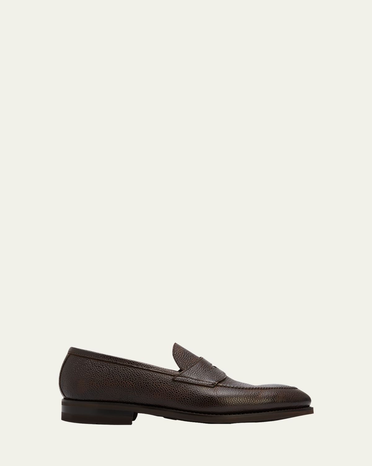 Bontoni Men's Principe Grain Loafer Pebble Rubber Sole