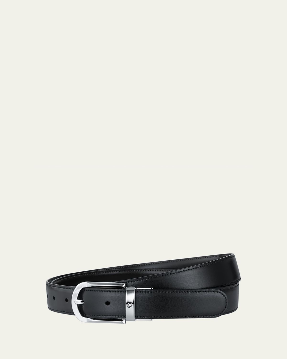 Montblanc Men's Horseshoe-Buckle Reversible Leather Belt | Thumbnail 3 Montblanc Men's Horseshoe-Buckle Reversible Leather Belt | Thumbnail 3