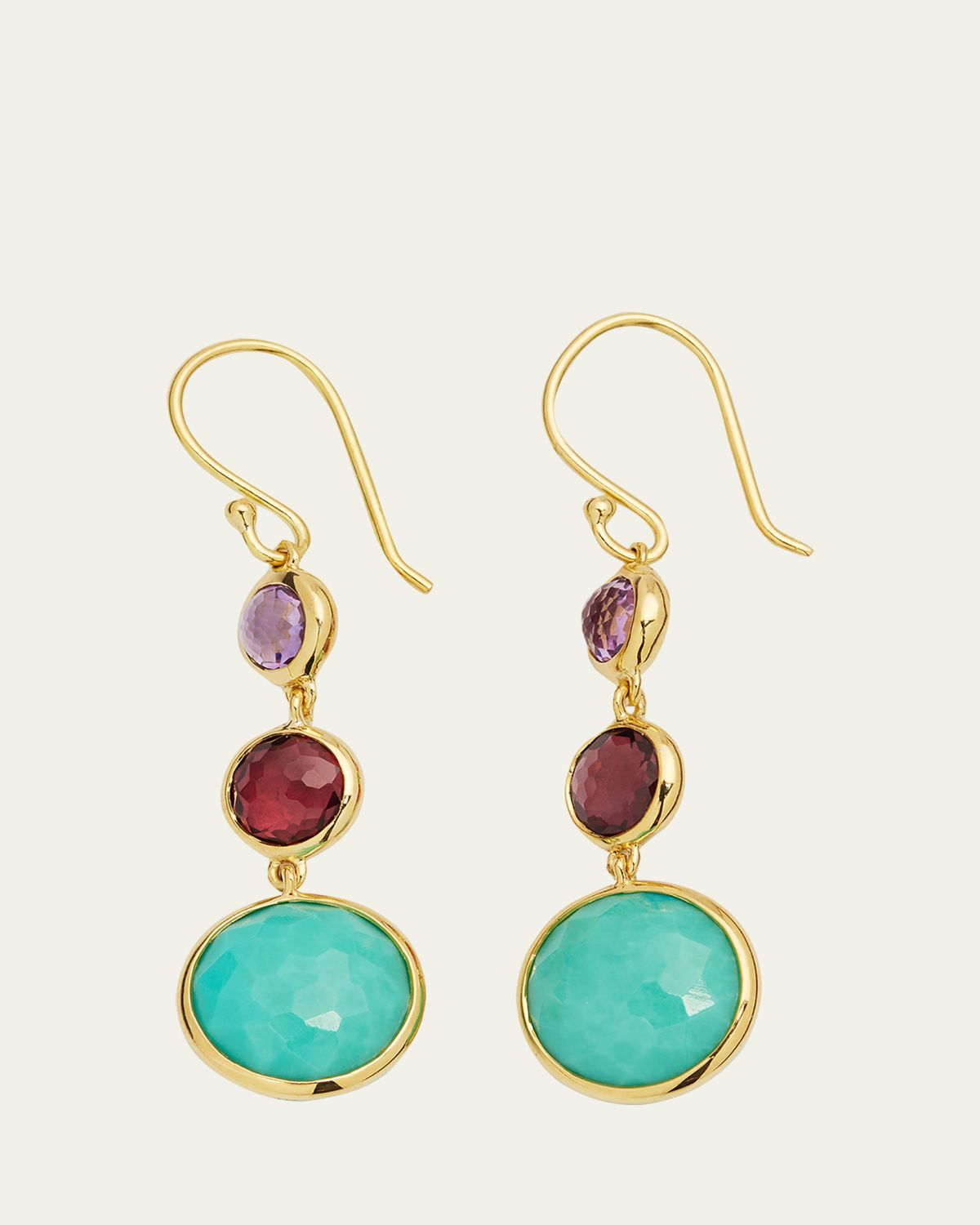Ippolita Lollitini 3-Stone Drop Earrings in 18K Gold