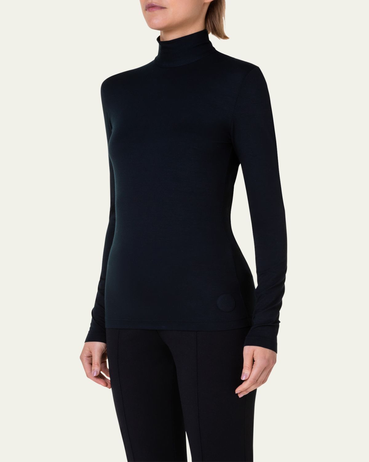 Akris punto Turtleneck Long-Sleeve Modal-Stretch Top | Thumbnail 4 Akris punto Turtleneck Long-Sleeve Modal-Stretch Top | Thumbnail 4