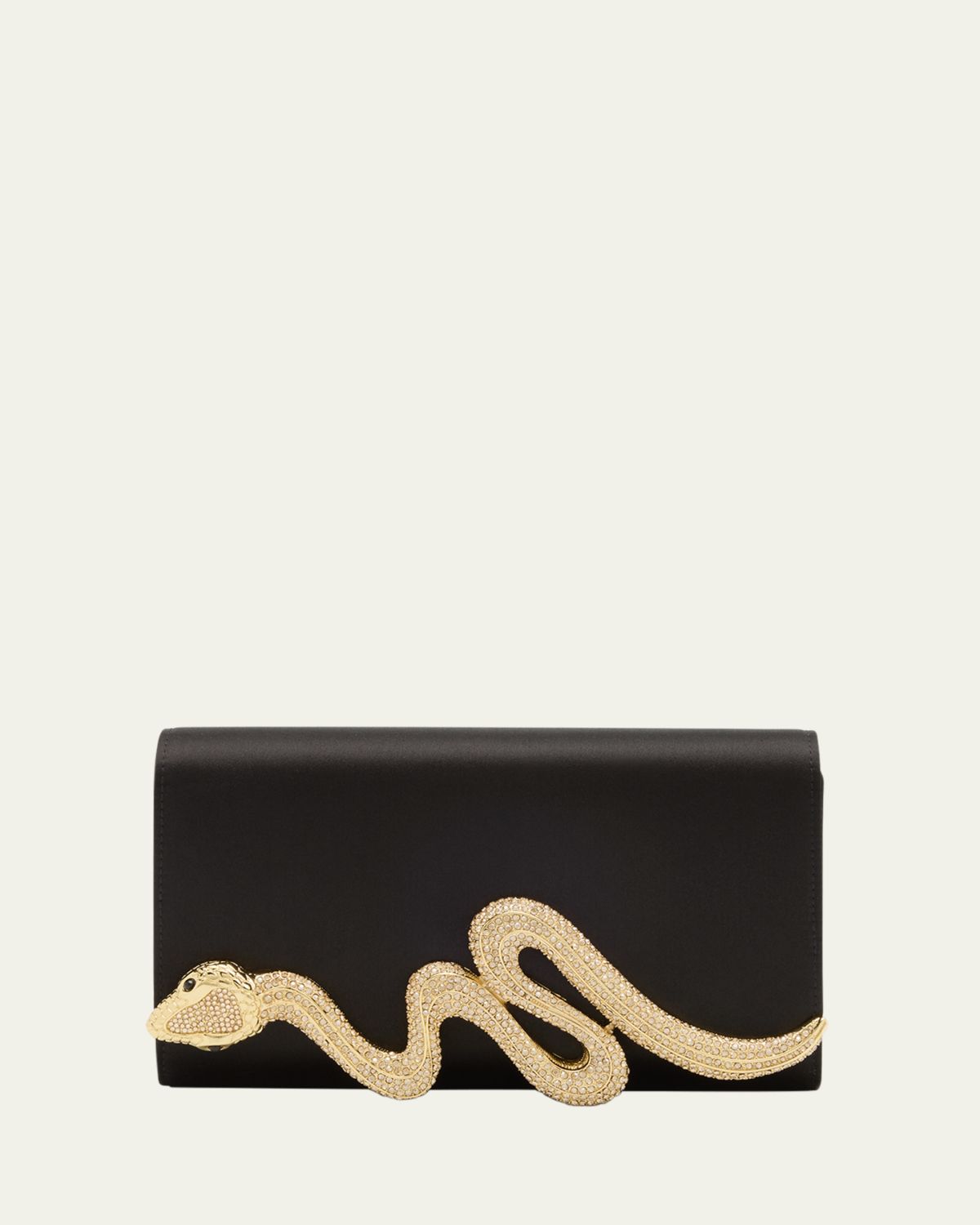 Judith Leiber Couture Serpent Satin Clutch Bag