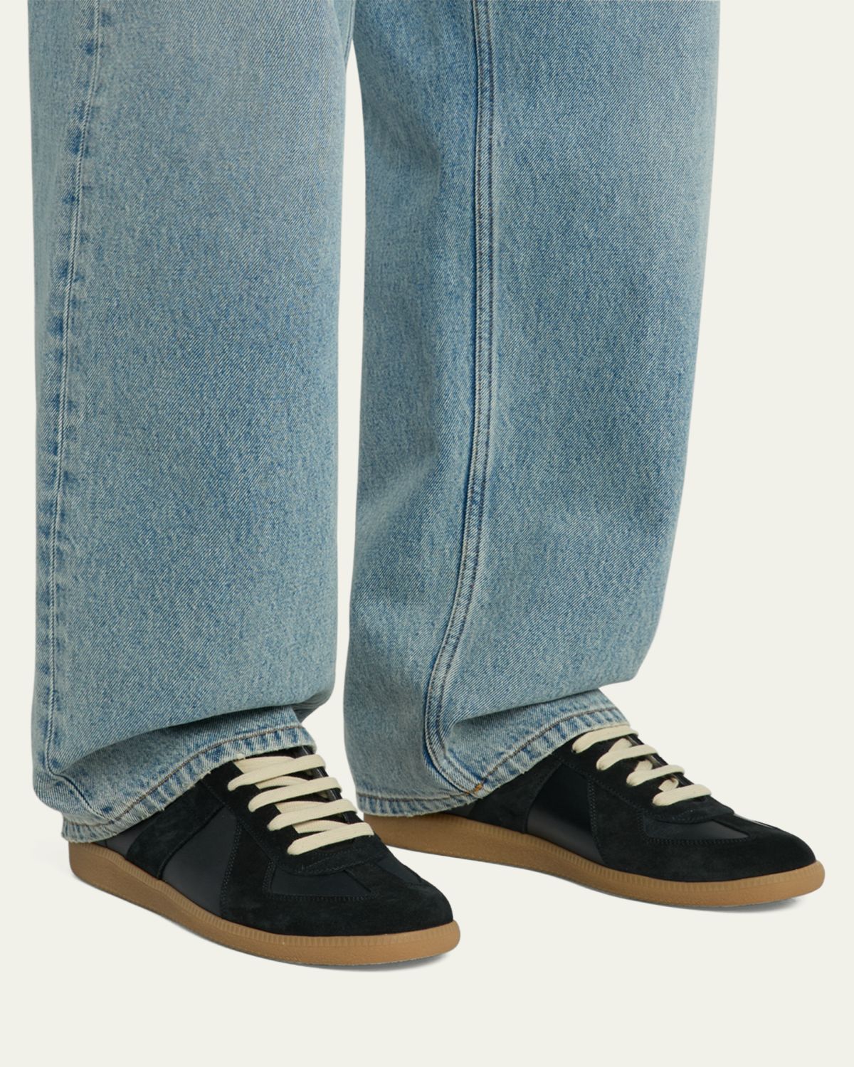 Maison Margiela Men's Replica Leather Low-Top Sneakers | Thumbnail 2 Maison Margiela Men's Replica Leather Low-Top Sneakers | Thumbnail 2