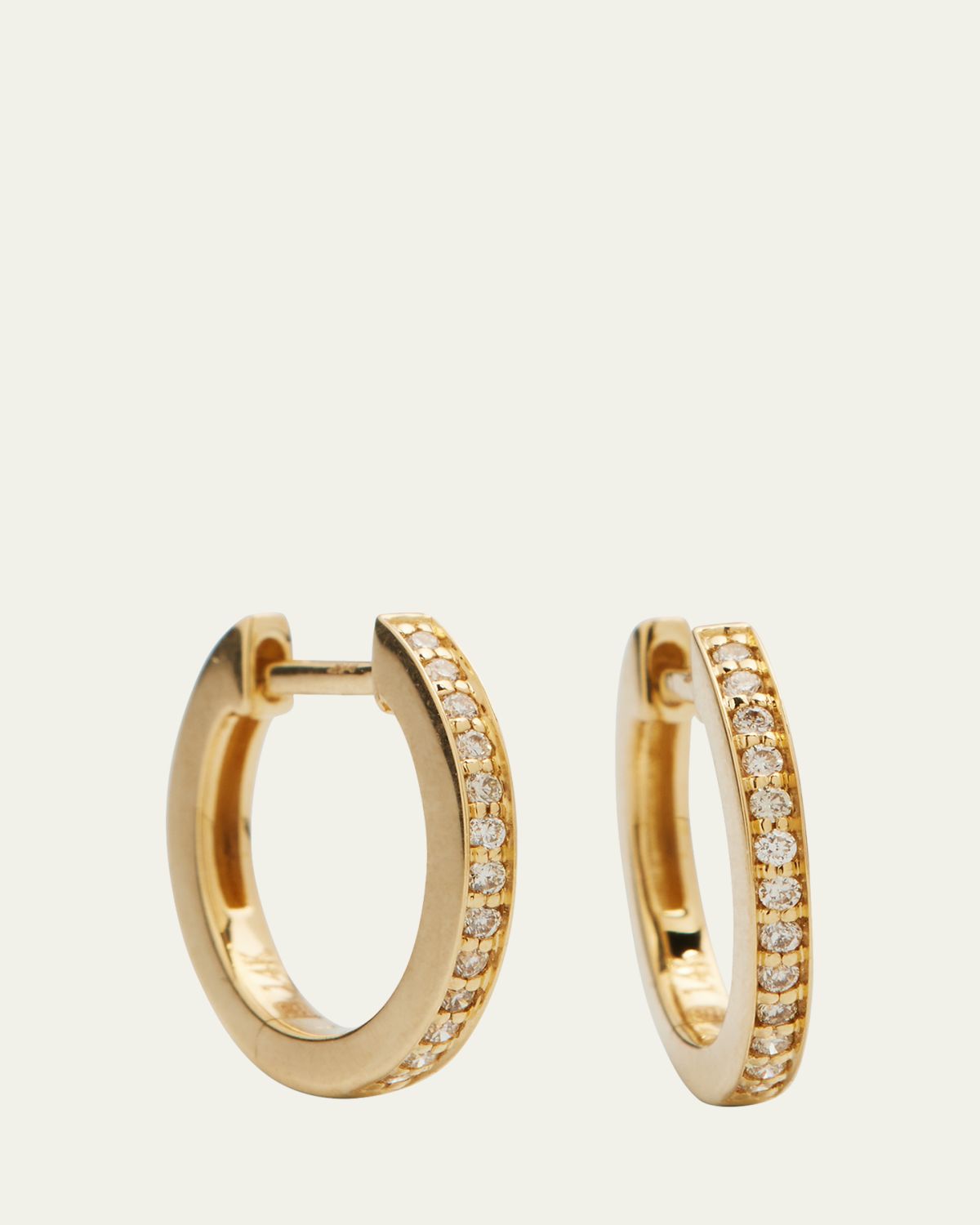 Sydney Evan 14k Diamond Small Huggie Hoop Earrings | Thumbnail 5