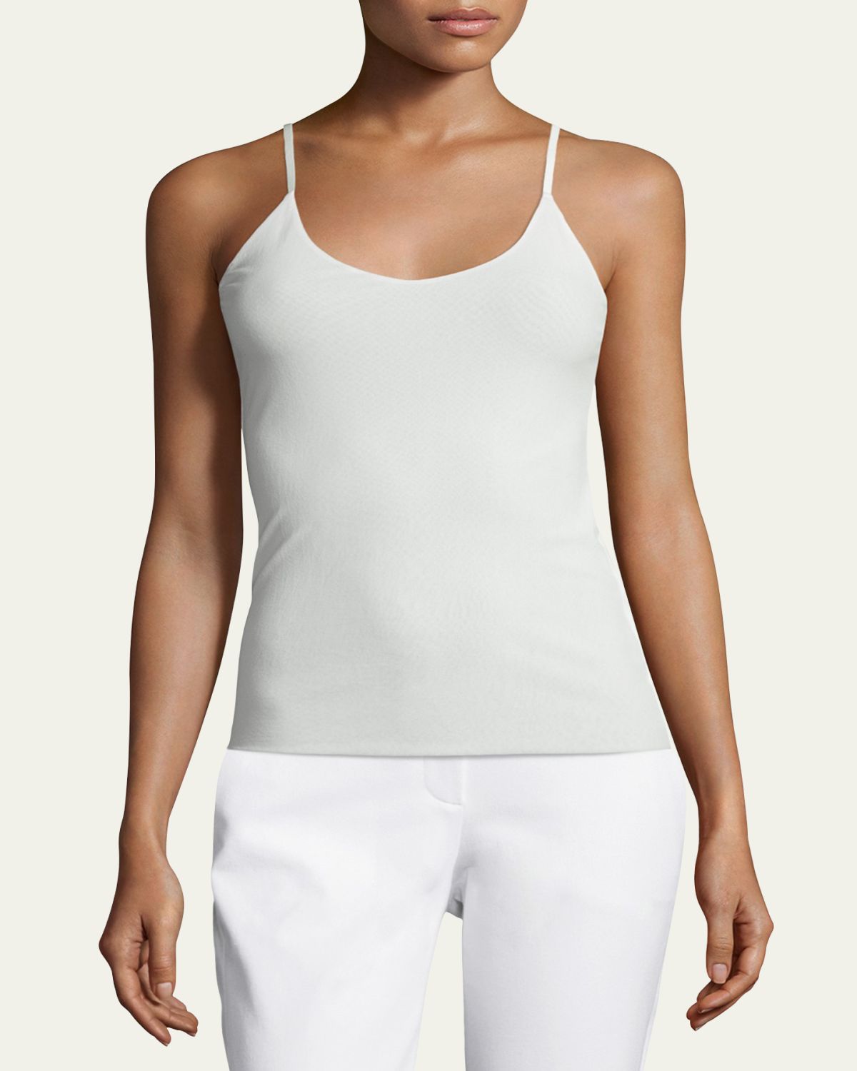 Lafayette 148 New York Mesh Jersey V-Neck Tank