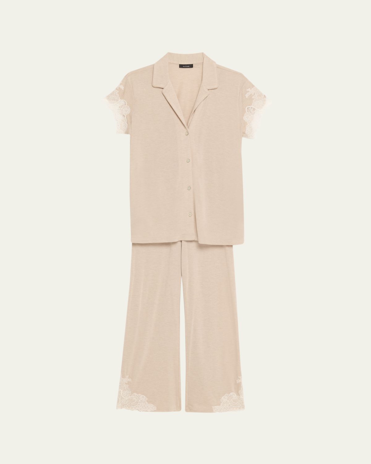 Natori Luxe Shangri-La Short-Sleeve Pajama Set