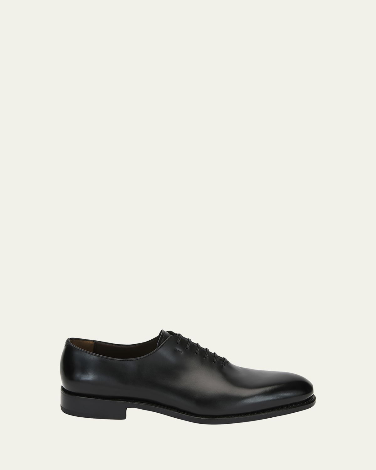 Ferragamo Men's Angiolo Tramezza Whole-Cut Leather Lace-Up Shoes | Thumbnail 4 Ferragamo Men's Angiolo Tramezza Whole-Cut Leather Lace-Up Shoes | Thumbnail 4