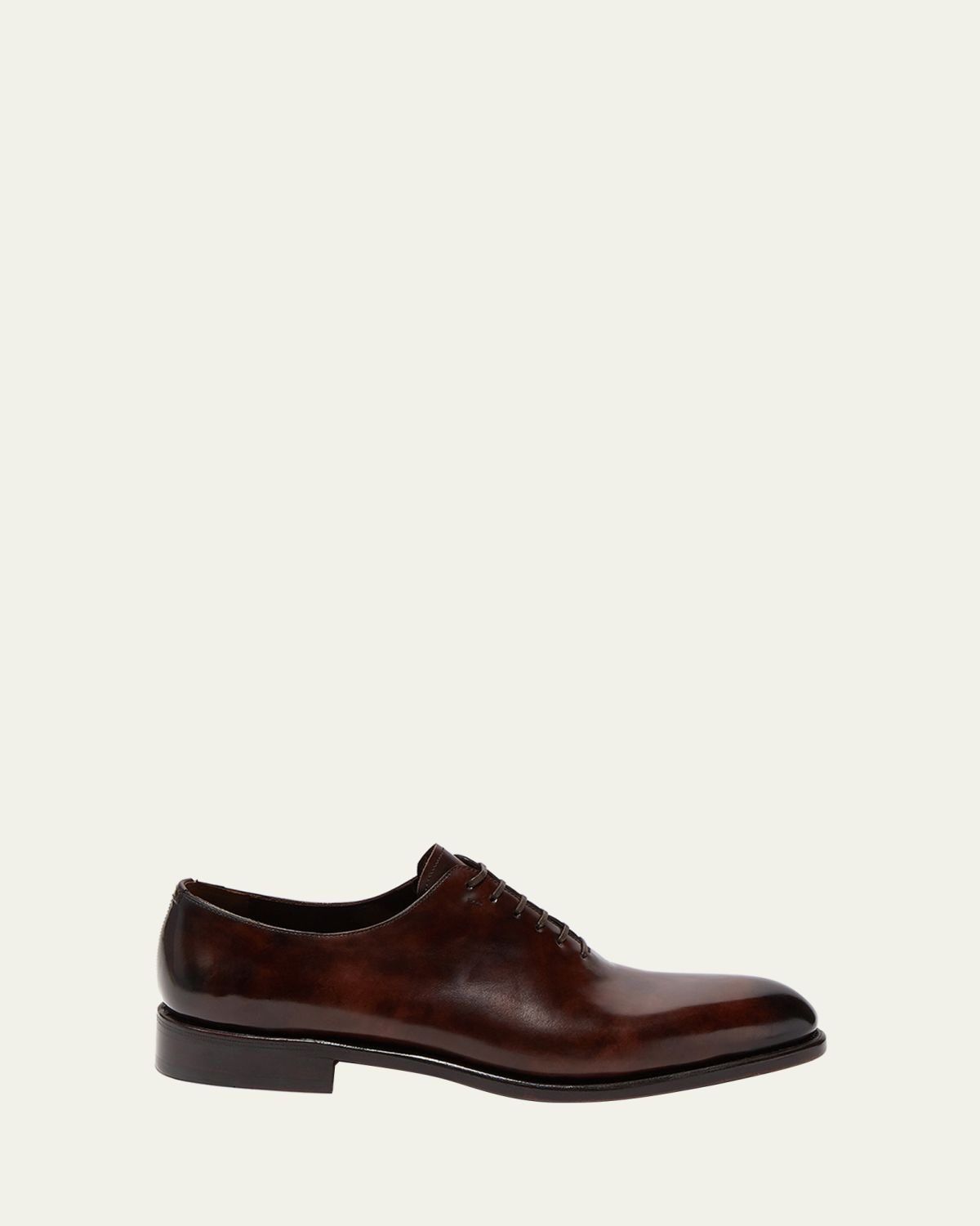 Ferragamo Men's Angiolo Tramezza Whole-Cut Leather Lace-Up Shoes | Thumbnail 5 Ferragamo Men's Angiolo Tramezza Whole-Cut Leather Lace-Up Shoes | Thumbnail 5