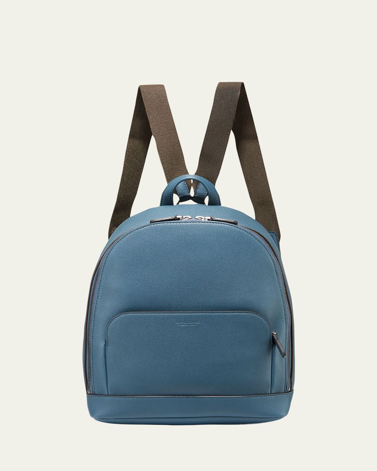 Giorgio Armani Men's Tumbled Calf Leather Backpack