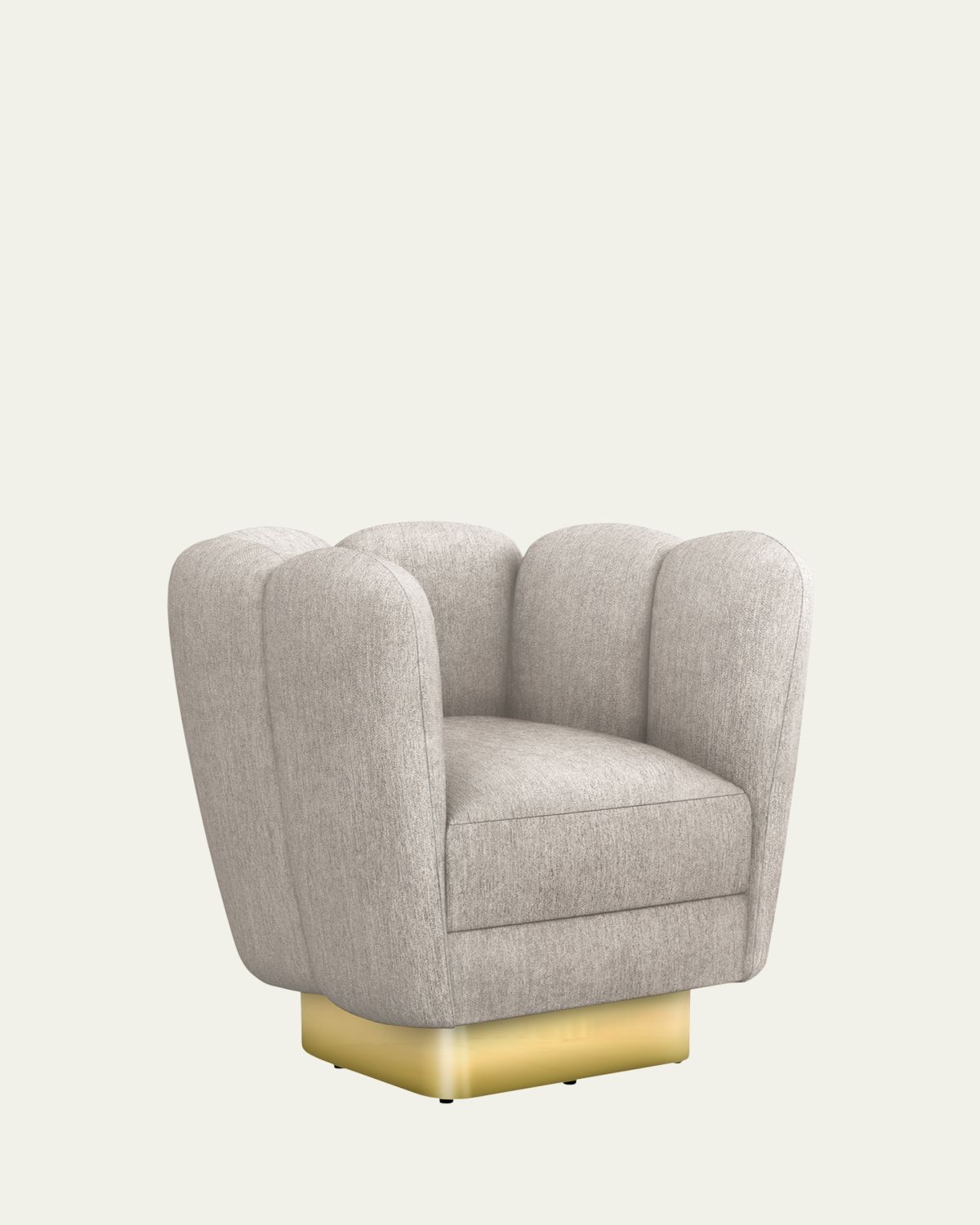 Interlude Home Gallery Brass Swivel Chair