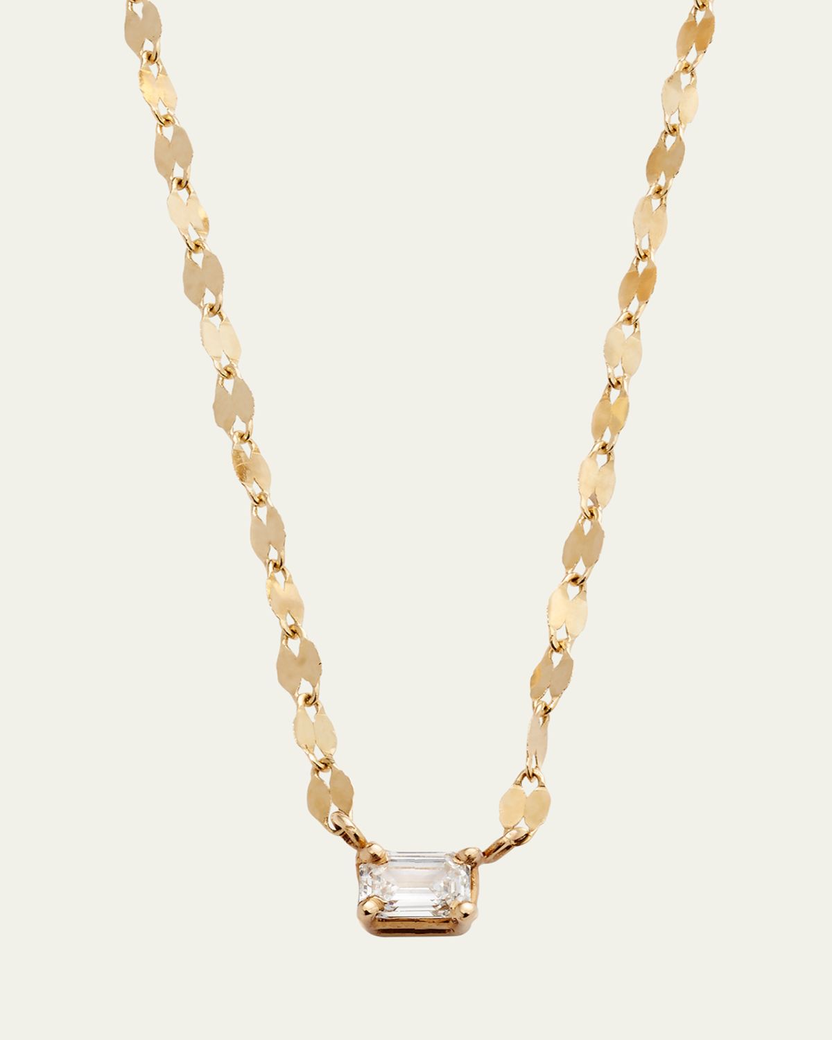 Lana 14K Gold Emerald-Cut Diamond Pendant Necklace