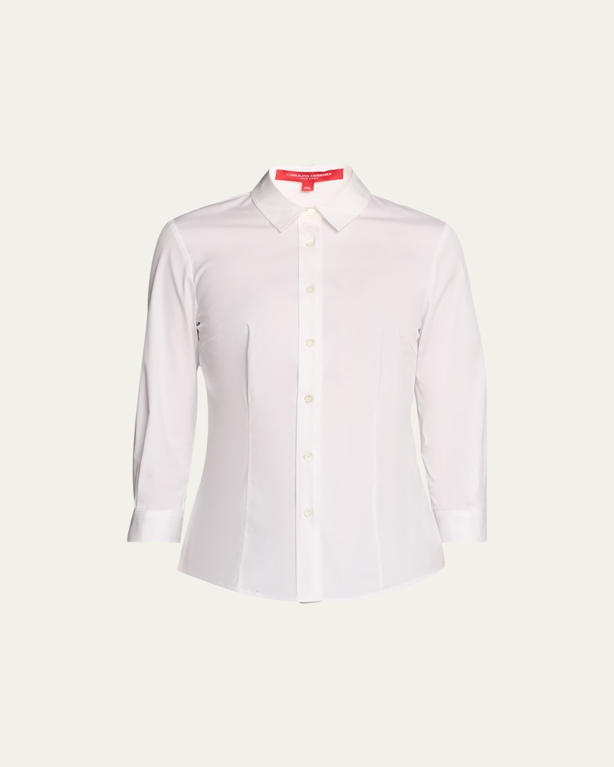 Carolina Herrera Classic Cotton Button-Front Shirt | Thumbnail 6 Carolina Herrera Classic Cotton Button-Front Shirt | Thumbnail 6