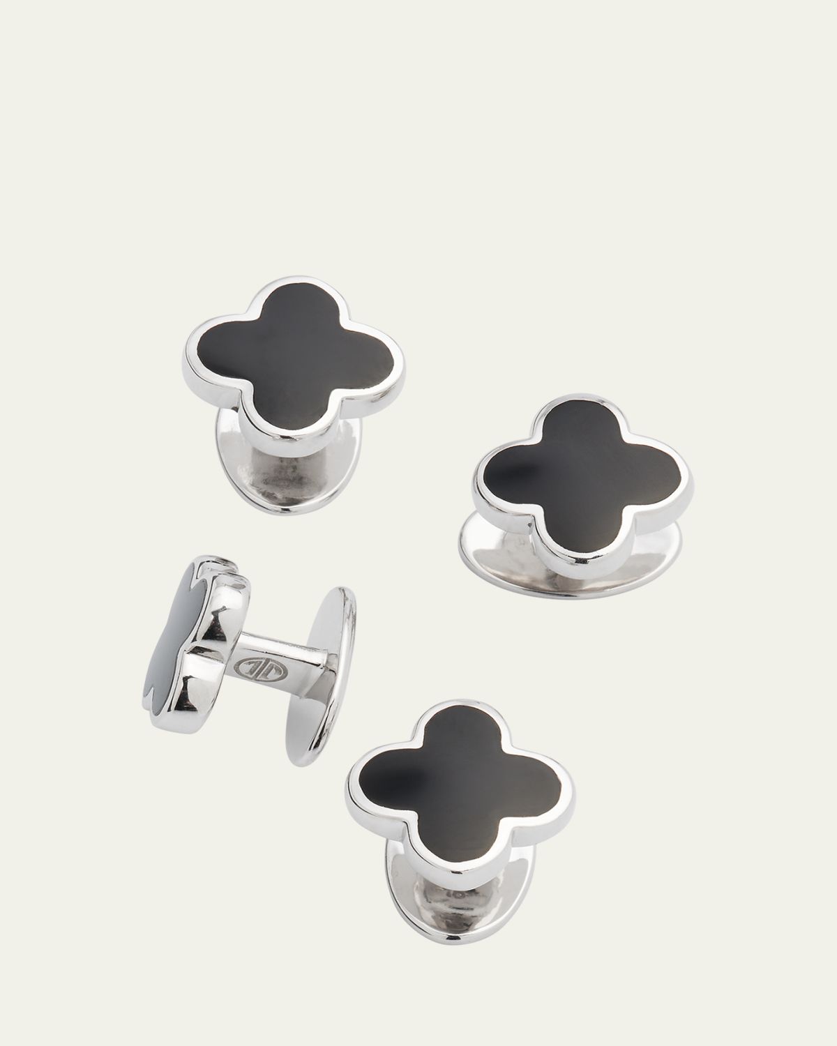 Jan Leslie Men's Mother-of-Pearl Clover Shirt Studs