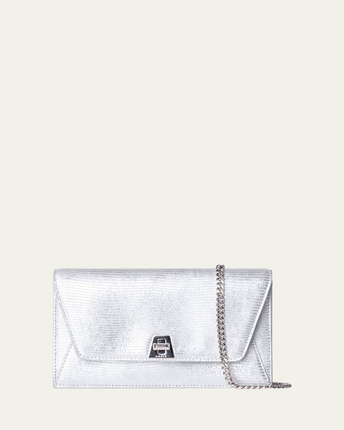 Akris Anouk Lizard-Print Clutch Bag w/ Chain | Thumbnail 10
