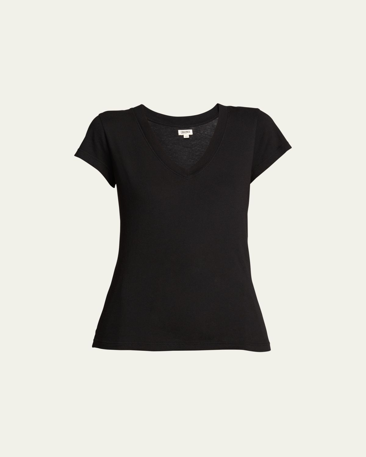 L'Agence Becca V-Neck Short-Sleeve Tee