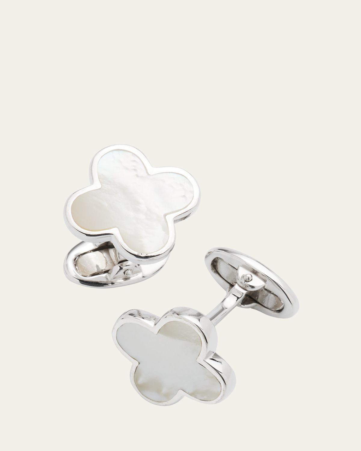 Jan Leslie Mother-of-Pearl Clover Cuff Links
