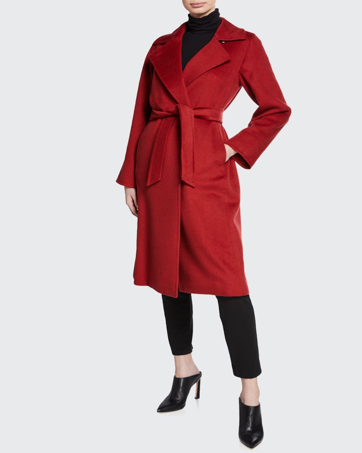 Max Mara Manuela Camel Hair Belted Wrap Coat | Thumbnail 4 Max Mara Manuela Camel Hair Belted Wrap Coat | Thumbnail 4
