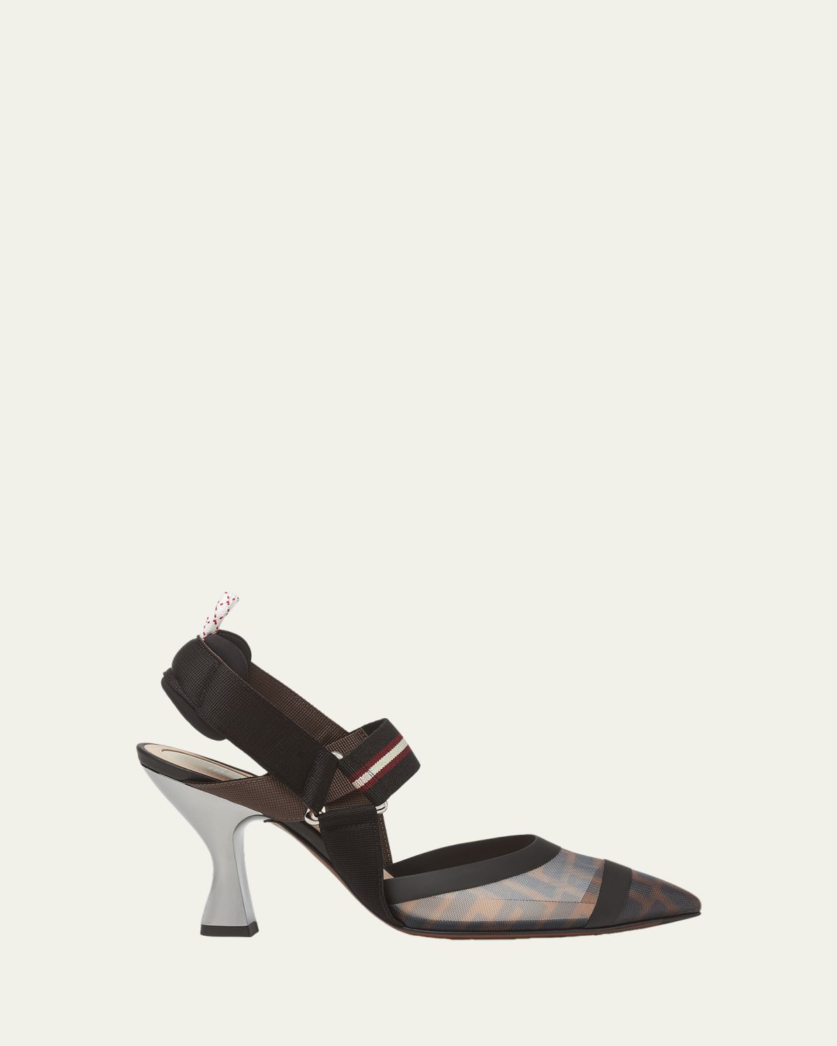 Fendi Colibri Slingback Mesh Pumps