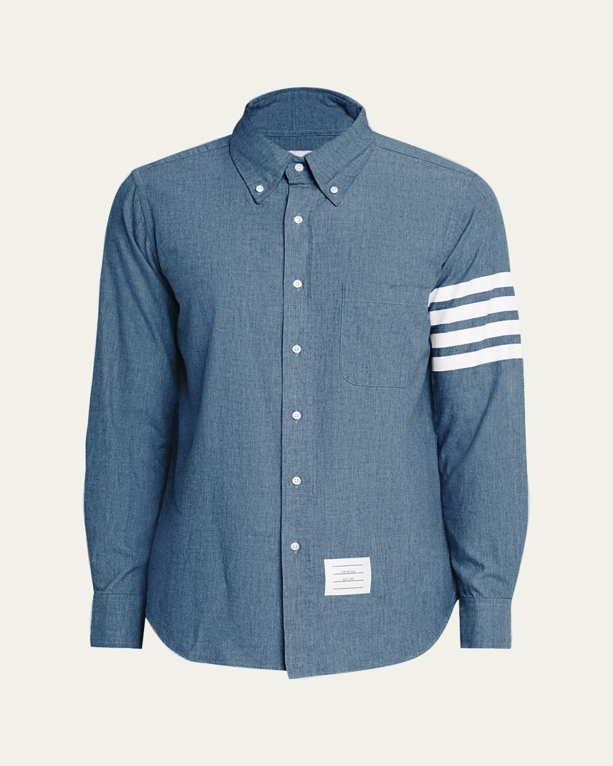 Thom Browne Men's Chambray Long-Sleeve Shirt